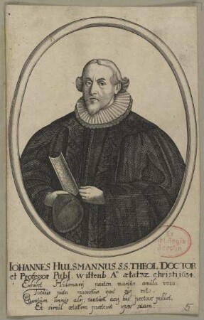 Bildnis des Iohannes Hulsemannus