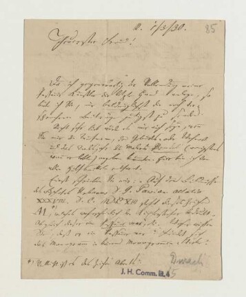 Brief von Johann B. Durach an Joseph Heller