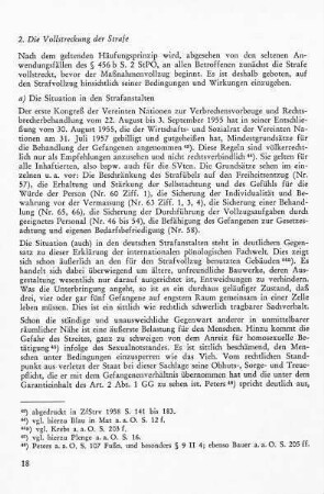2. Die Vollstreckung der Strafe