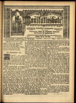 Erste Ausgabe vom Sonntag, den 13. Juni 1909.
