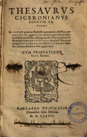 Thesaurus Ciceronianus linguae Latinae