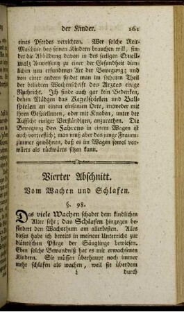 Vierter Abschnitt. Vom Wachen und Schlafen.