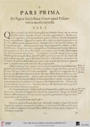 Pars Prima: De Figura sanctissimae Crucis apud Priscos: variis modis expresta.