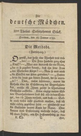 IIten Theiles Sechszehentes Stück
