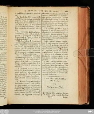 Thesis Decima Octava, De Voluntate Dei.