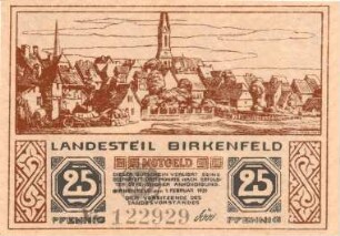 Notgeld des Birkenfelder Landes