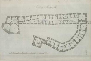 Pirna. Festung Sonnenstein. Erstes Stockwerk. Taf. III. aus: Nostitz und Jänckendorf, Gottlob A. E. von: Beschreibung der Königl. Sächsischen Heil- und Verpflegungsanstalt Sonnenstein - T. 1, Abt. 2. Dresden: SLUB Hist.Sax.H.1795