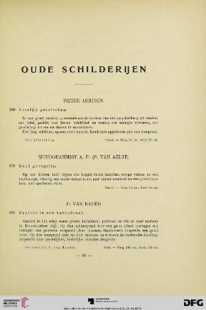 Oude Schilderijen (Nr. 569-607)