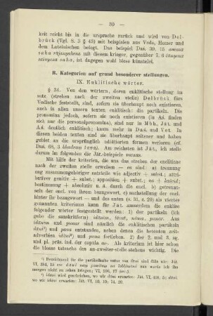 B. Kategorien auf Grund besonderer Stellungen