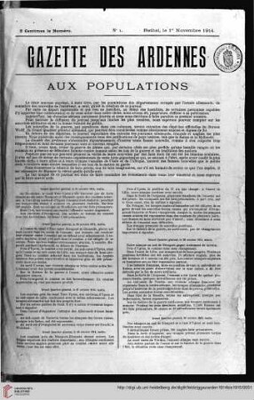 Hefte 1-5, November 1914