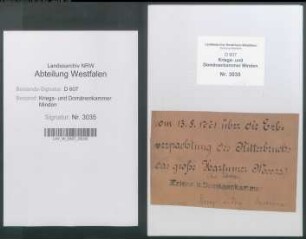 Erbpachtkontrakt der Eingesessenen der Bauerschaften Hahlen, Hartum, Költe und Hilverdingsen über das Torfmoor Ritterbruch (Amt Petershagen)