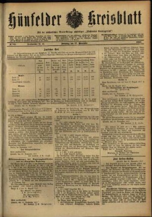 Ausgabe vom Dienstag, den 27. November 1917.