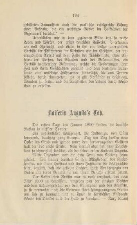 Kaiserin Augusta's Tod