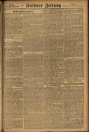 Zweite Ausgabe vom Donnerstag, den 13. März 1924.