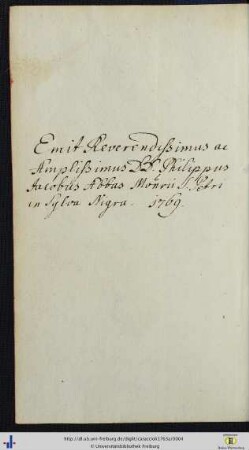 Provenienzvermerk.