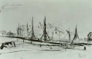 Hafen von Veere mit Weide