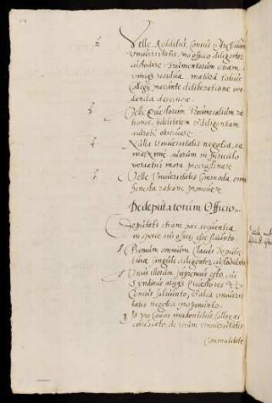 De deputatorum Officio.