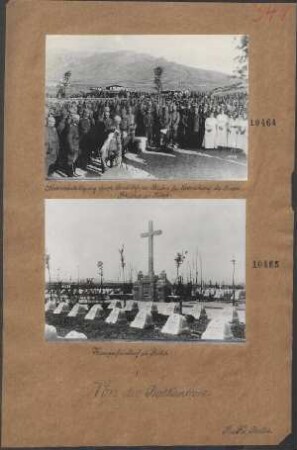 Von der Balkanfront: Kranzniederlegung durch Gen.Inf. von Steuben bei Einweihung des Kriegerfriedhofs in Prilep