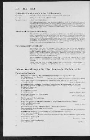 II.5 Hilfseinrichtungen der Forschung