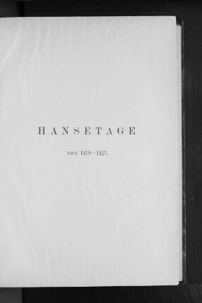 Hansetage von 1419 - 1425.