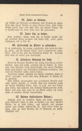 29. Zucker klar zu kochen.