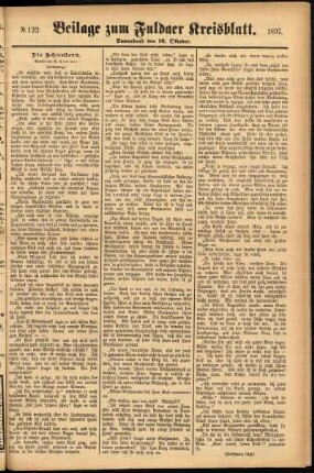 Zweite Ausgabe vom Samstag, den 16. Oktober 1897.