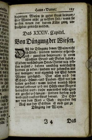 Das XXXIV. Capitel. Von Düngung der Wiesen