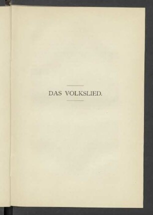 Das Volkslied.