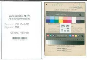 Entnazifizierung Heinrich Gericks , geb. 29.07.1910 (Angestellter)