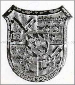 WHW-Abzeichen, Städtewappen Berchtesgaden, Straßensammlung im Gau München-Oberbayern vom Januar 1940