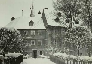 Schlettau, altes Schloss, Winteraufnahme
