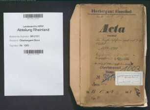 Oertel, Emil Ernst Georg geb. 13.04.1869; Bergassessor; ausgeschieden 1900; Prüfungs- u. Personalakten Band 1