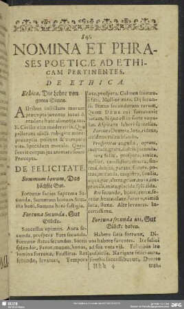 Nomina Et Phrases Poeticae Ad Ethicam Pertinentes