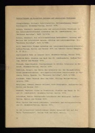 Darstellungen zu einzelnen Autoren und speziellen Problemen