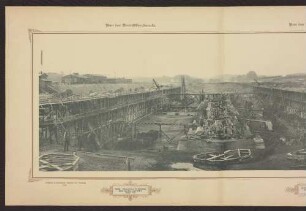 59/60. Schleusenbau bei Holtenau, Blick von Osten nach Westen. August 1892.