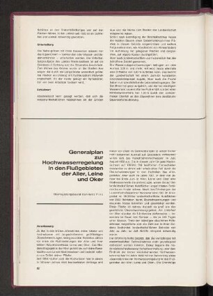 Generalplan zur Hochwasserregelung in den Flußgebieten der Aller, Leine und Oker