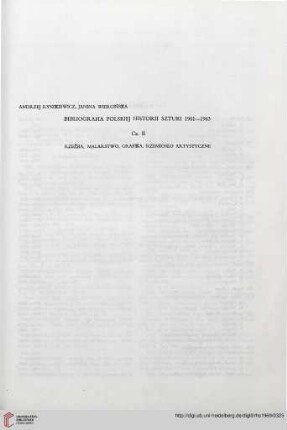 Bibliografia polskiej historii sztuki 1961-1963: część II