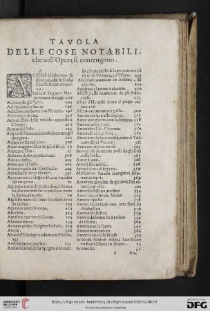 Tavola delle cose notabili che nell'Opera si contengono