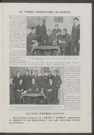 El torneo universitario de ajedrez