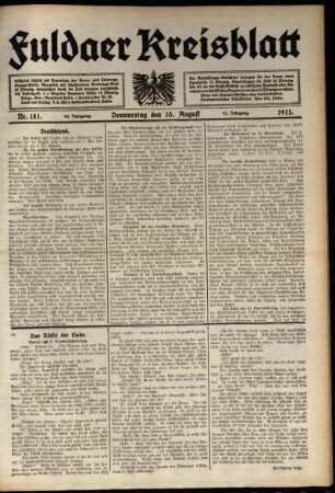 Ausgabe vom Donnerstag, den 10. August 1911.