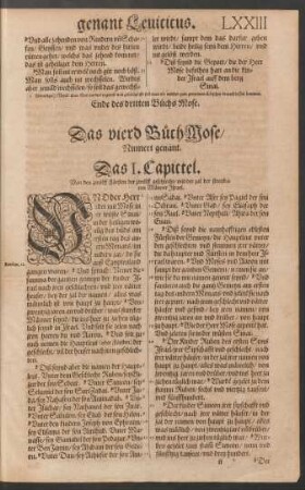 Das vierd Buch Mose/ Numeri genant.