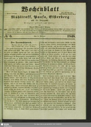 Wochenblatt für Mühltroff, Pausa, Elsterberg und Umgegend