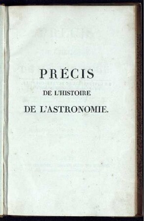 Précis de l'histoire de l'Astronomie
