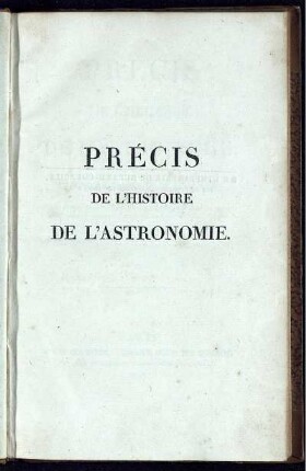 Précis de l'histoire de l'Astronomie