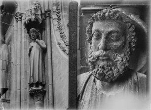 Gerichtsportal — Linkes Gewände — 1. Gewändefigur: Bartholomäus