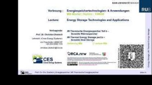 Energiespeichertechnologien- & Anwendungen: 9 b. Thermische Energiespeicher - Sensible Wärmespeicher