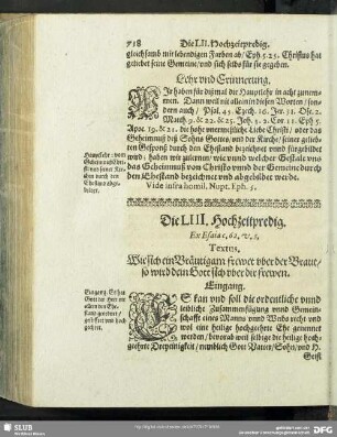 Die LIII. Hochzeitpredig. Ex Esaia.c.62.v.5