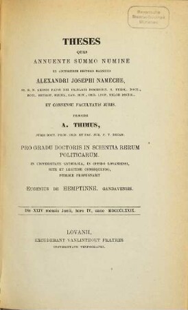 Theses. 1878/79, Fac. Juris