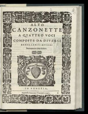 Canzonette a quattro voci. Alto