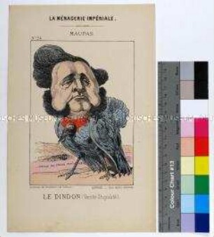 Karikatur auf Charlemagne Émile de Maupas aus der Serie "La Ménagerie Impériale"